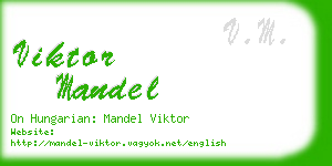 viktor mandel business card